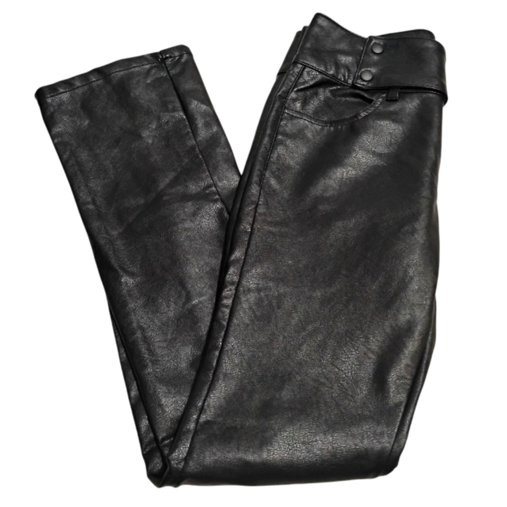 Urban Outfitters | EUC | Y2K Low Rise Faux Leather Belted Boot Cut Pant | Size 4